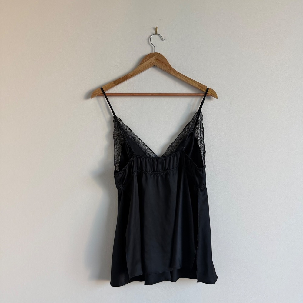 Victoria's Secret Black Lace and Satin Cami Size Large‎ - Picture 6 of 8